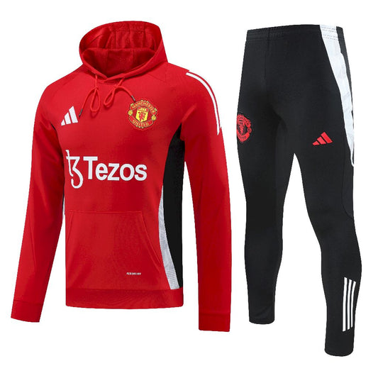 Manchester United 24/25 Winter Hoodie Training Tracksuit Red