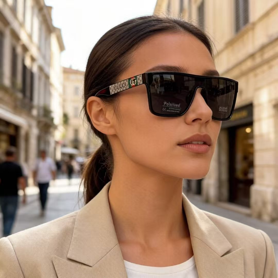 Luxury Oversized Polarized Sunglasses for Women – Designer Square UV Protection Sunglasses